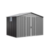 Domek narzędziowy metalowy NORDVIC 283x189 cm - Ocynkowany, Dwuspadowy Dach, Wentylacja, Light Grey